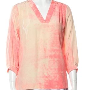 Diane Von Furstenberg Tie Dye Print Blouse